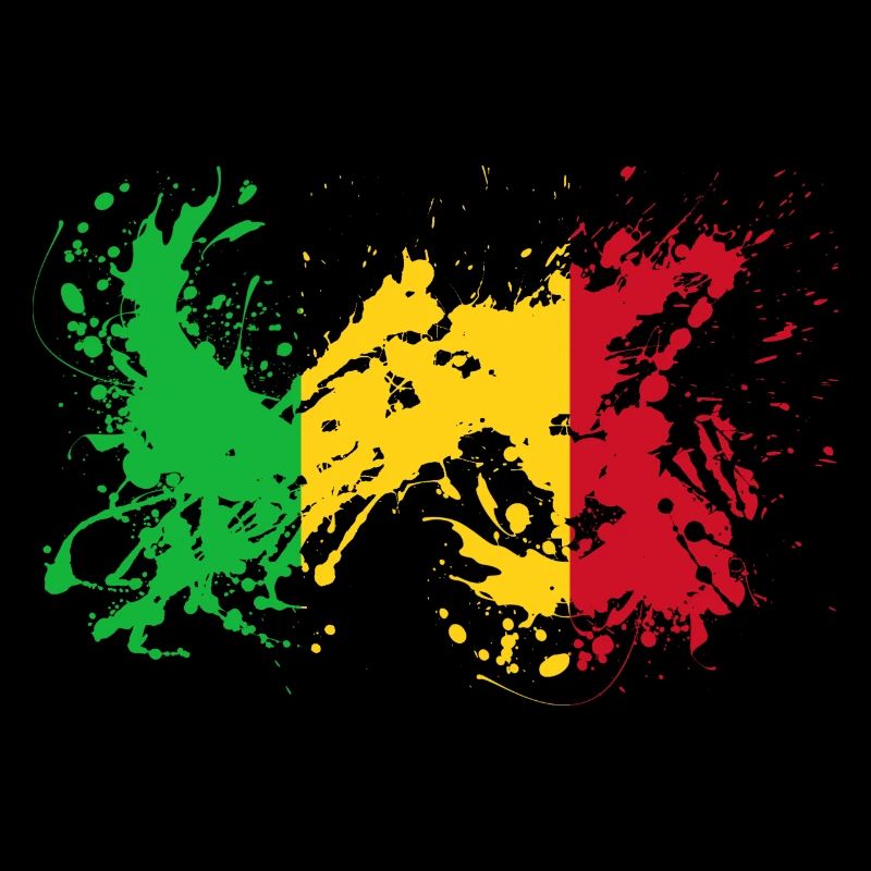 Drapeau Mali Drapeau national Taches de couleur