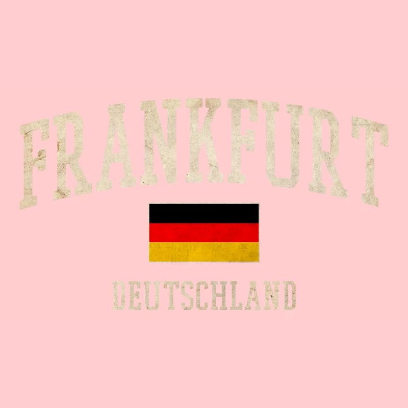 Frankfurt Germany Vintage Flag Tee