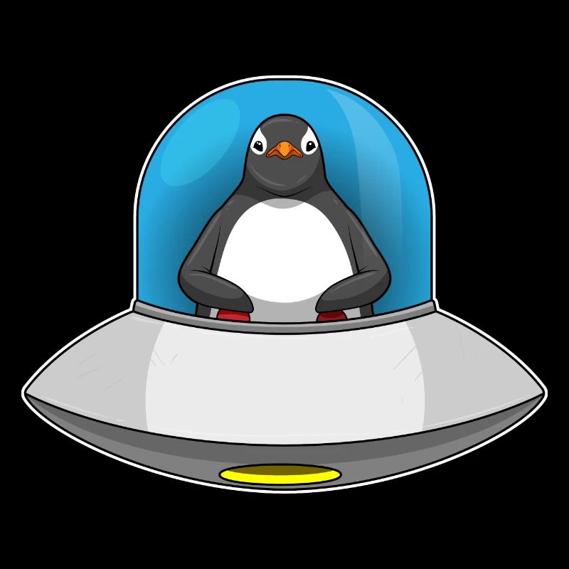 Penguin Spaceship Space