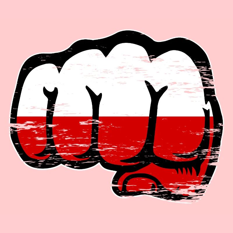 Poing du drapeau de la Pologne utilisé