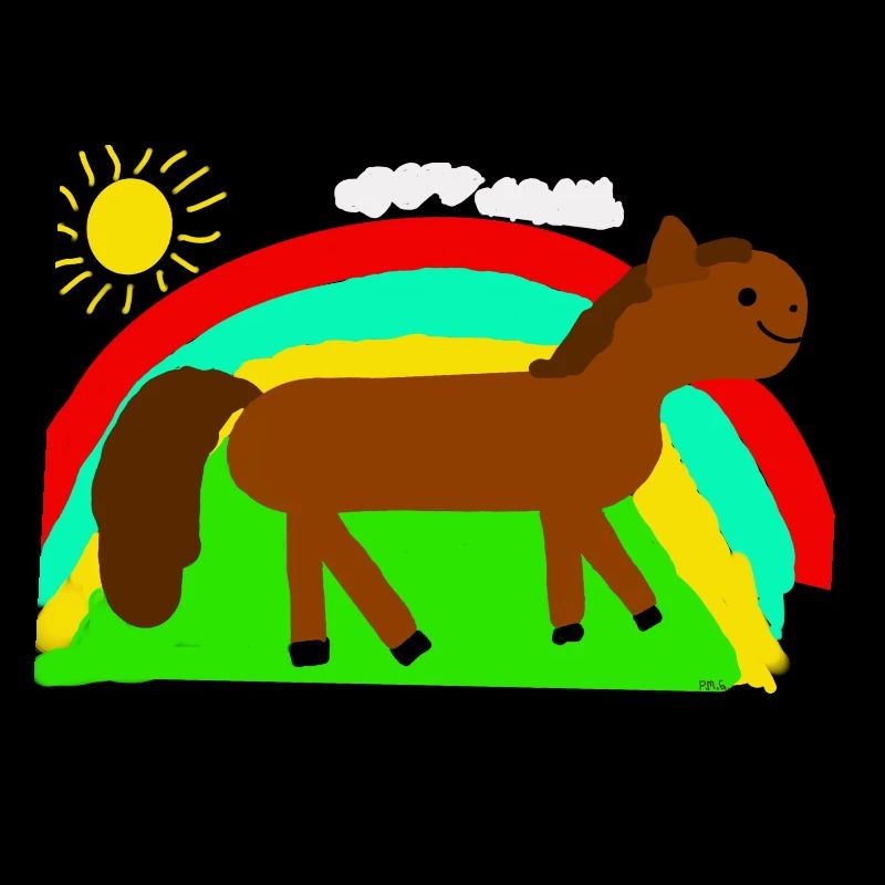 Regenbogen mit Pferd