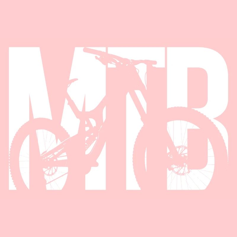 Silhouette de vélo avec lettres en gras