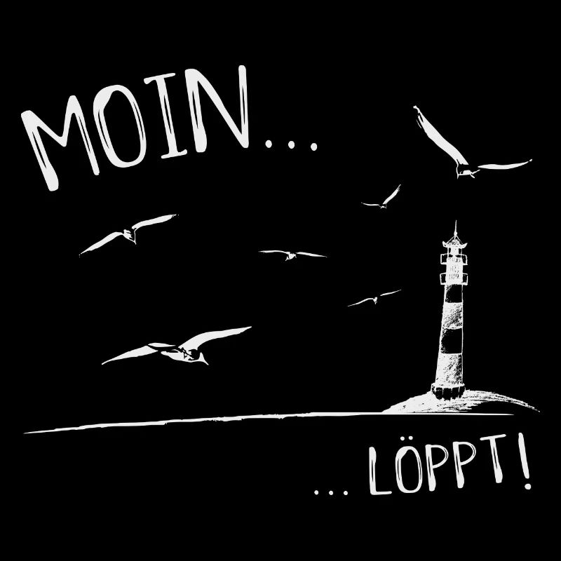 Nordsee Leuchtturm Moin Löppt lustig Geschenk