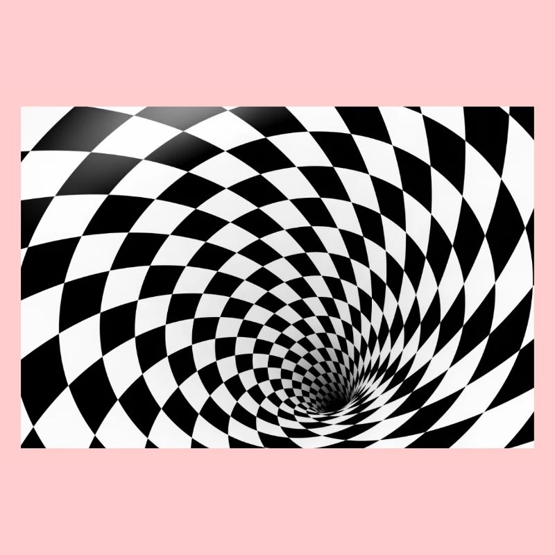 Hypnotic Checkerboard Spiral