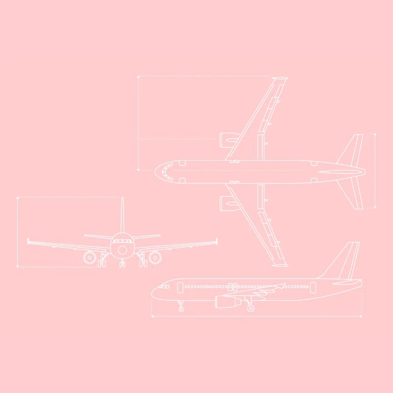 Flugzeug Blaupause technische Zeichnung