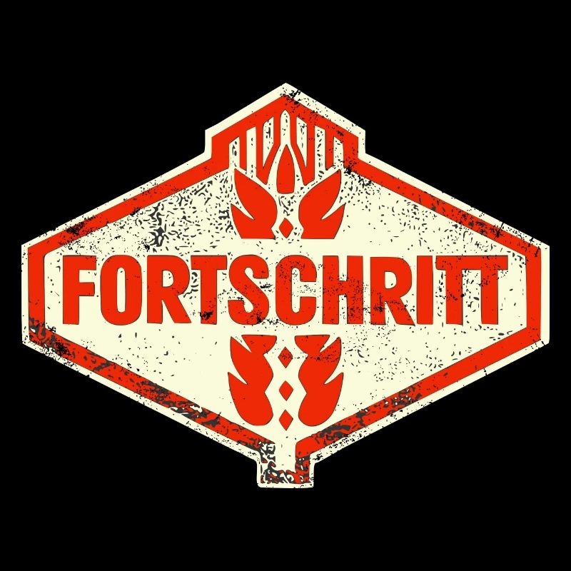 DDR FORTSCHRITT Retro Logo Ostalgie LPG