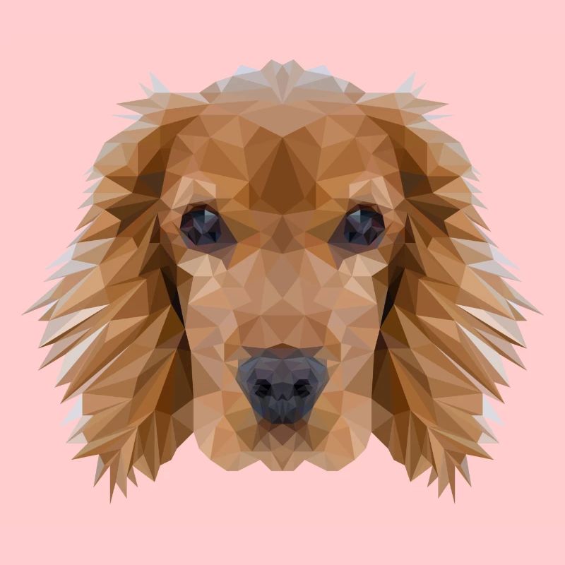 Cocker Spaniel Dog Polygon Design