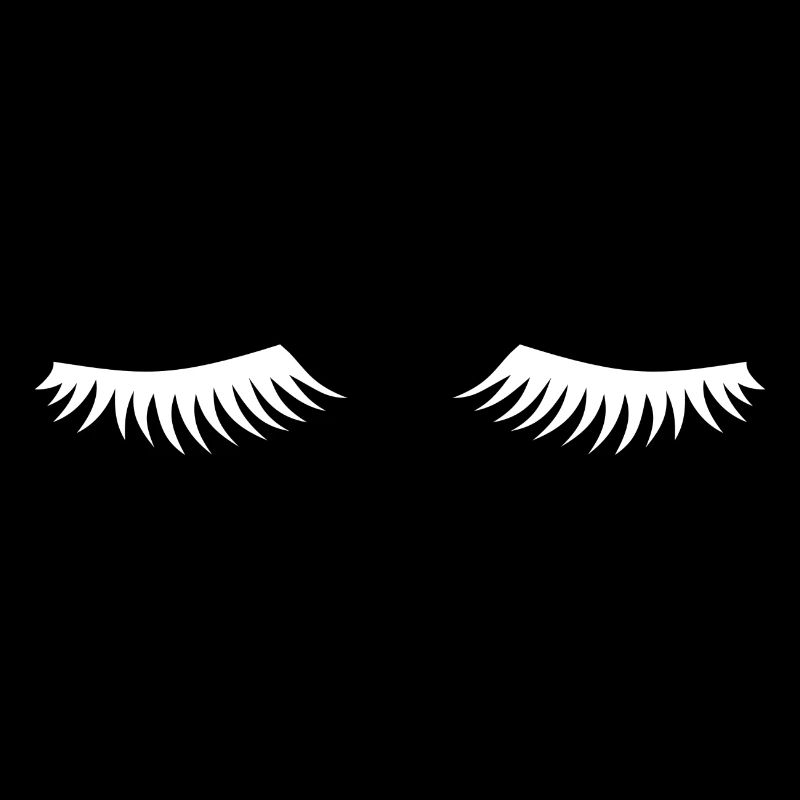 Eyelashes closed