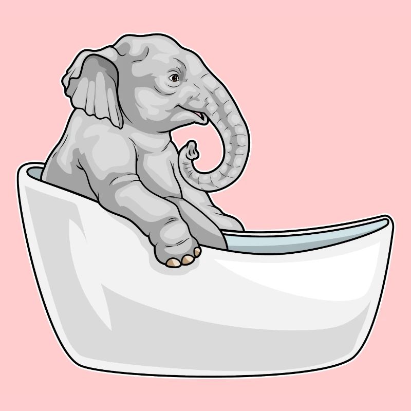 Baignoire de bain éléphant