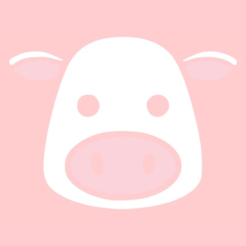 Cute Cow Head Face Comic Vector
