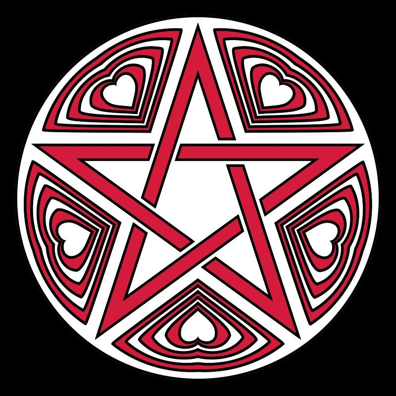 Pentagramm Herz Muster Vektor gut Farbe wählbar