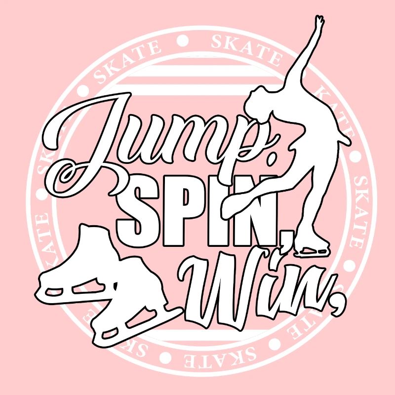 Figure skating, ice skating, jump spin win