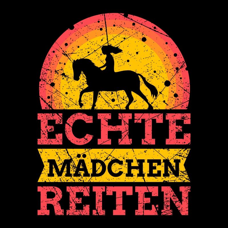 Echte Mädchen Reiten Reiter Spruch Reit Geschenk