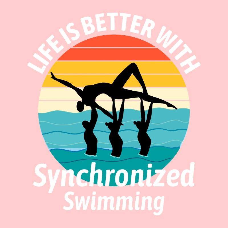 Synchro Swim Swimmer Synchronized Swimming Vintage