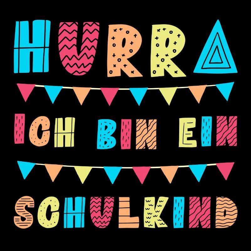 Hurra ich bin ein Schulkind Einschulung Geschenk