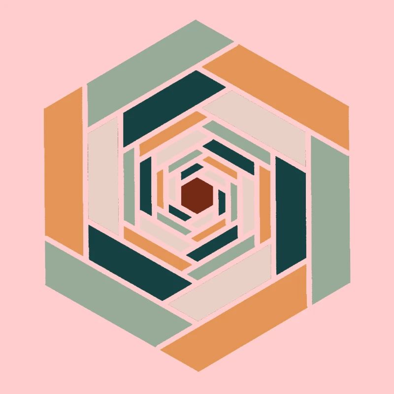 Farbiges Infinity-Sechseck