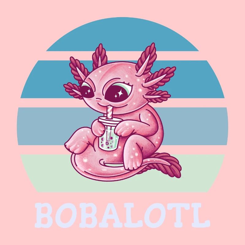 Boba Bubble Tea Axolotl Bobalotl