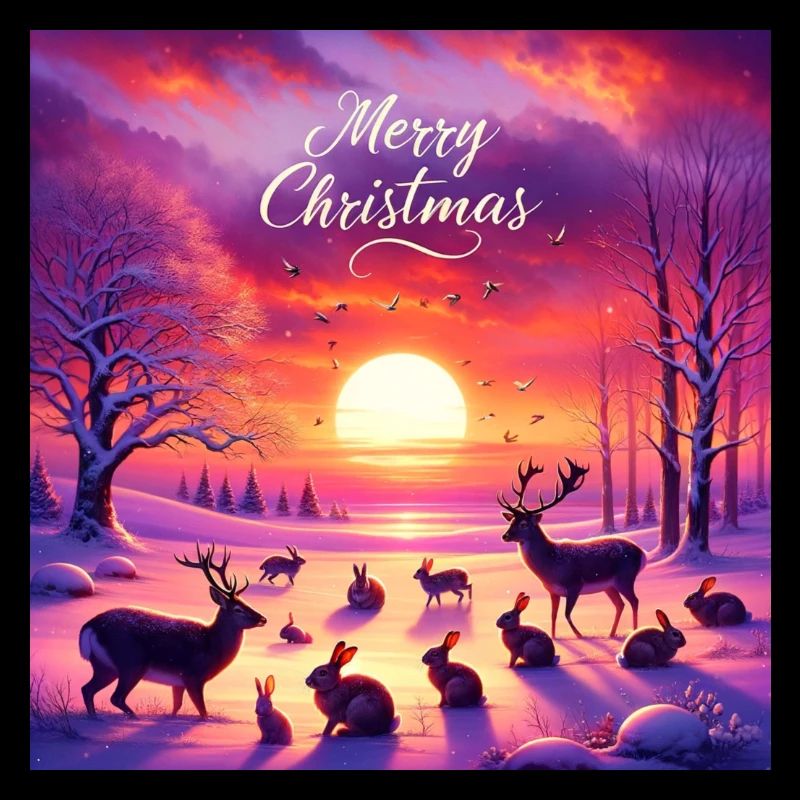 Joyeux Noël Cerf et Lapin