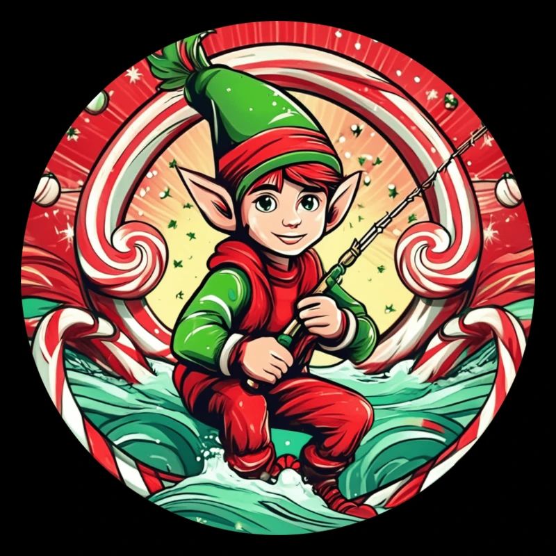 Pêche aux elfes de Noël