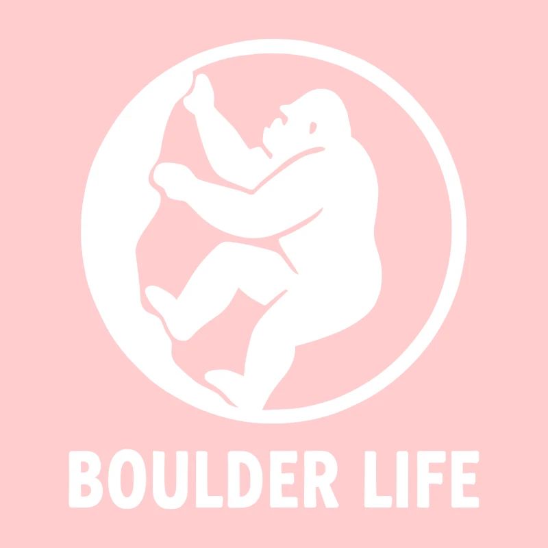 Boulder Life – Minimalistischer Gorilla Badge