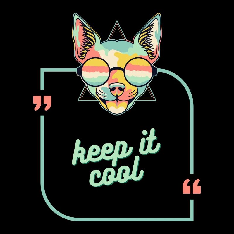 KEEP IT COOL Chihuahua coloré drôle cool