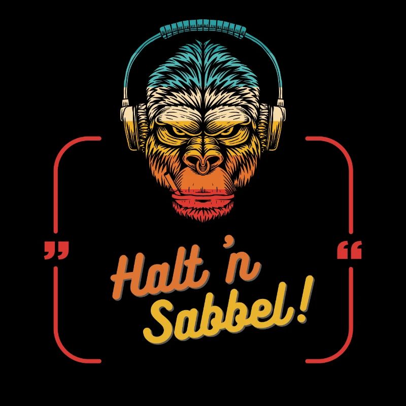 AFFE retro Halt'n Sabbel Plattdeutsch
