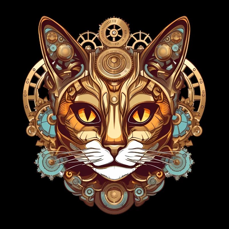 Steampunk Cat Cat Head