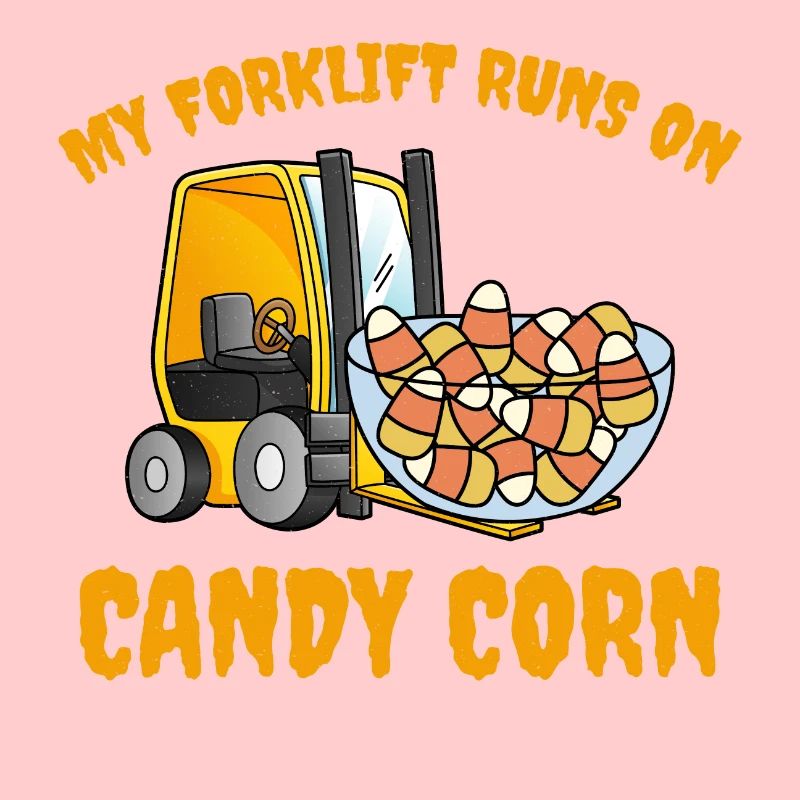 Opérateur de chariot élévateur d’Halloween Candy Corn