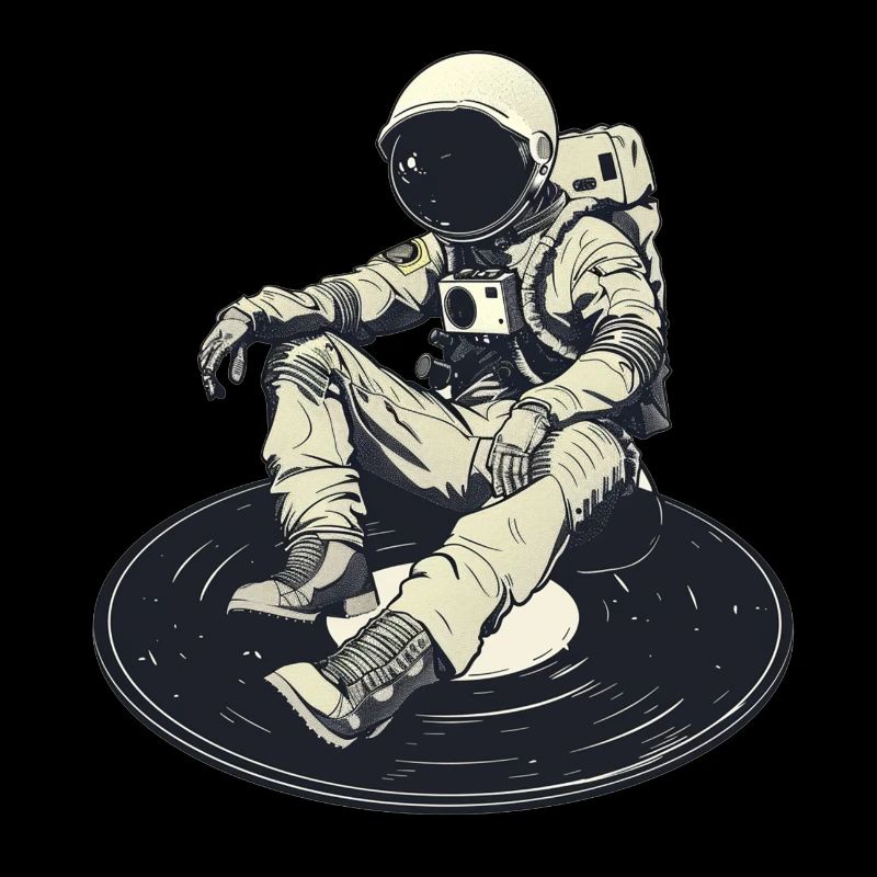 astronaute disque vinyle musique vinyle