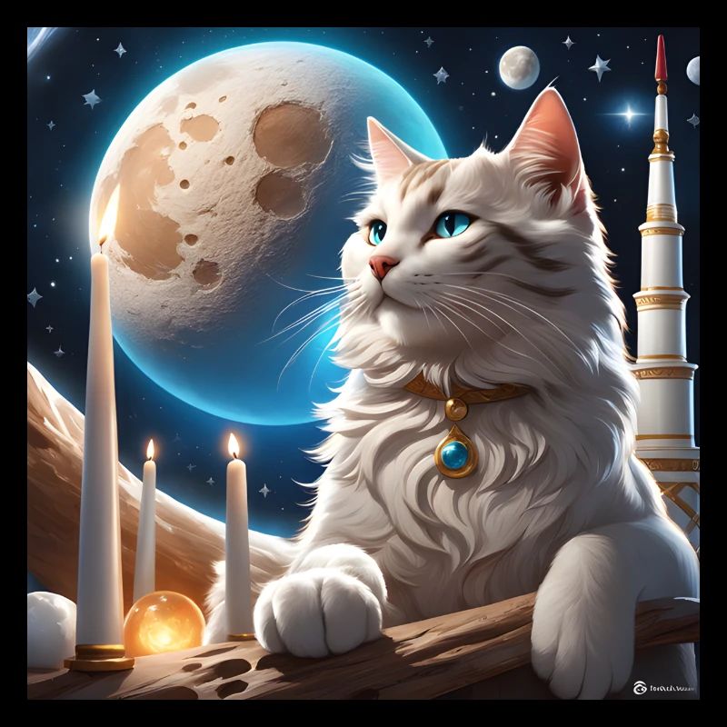 Cat in the moonlight