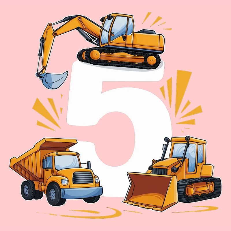 Construction site - 5 years - 5th birthday