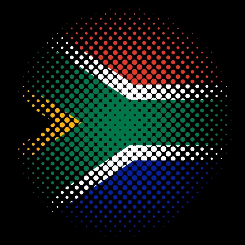Afrique du Sud Drapeau Points Used Look