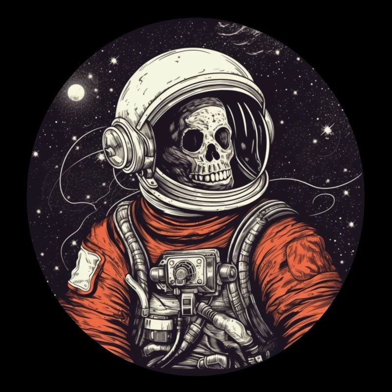 Squelette effrayant en tant qu’astronaute