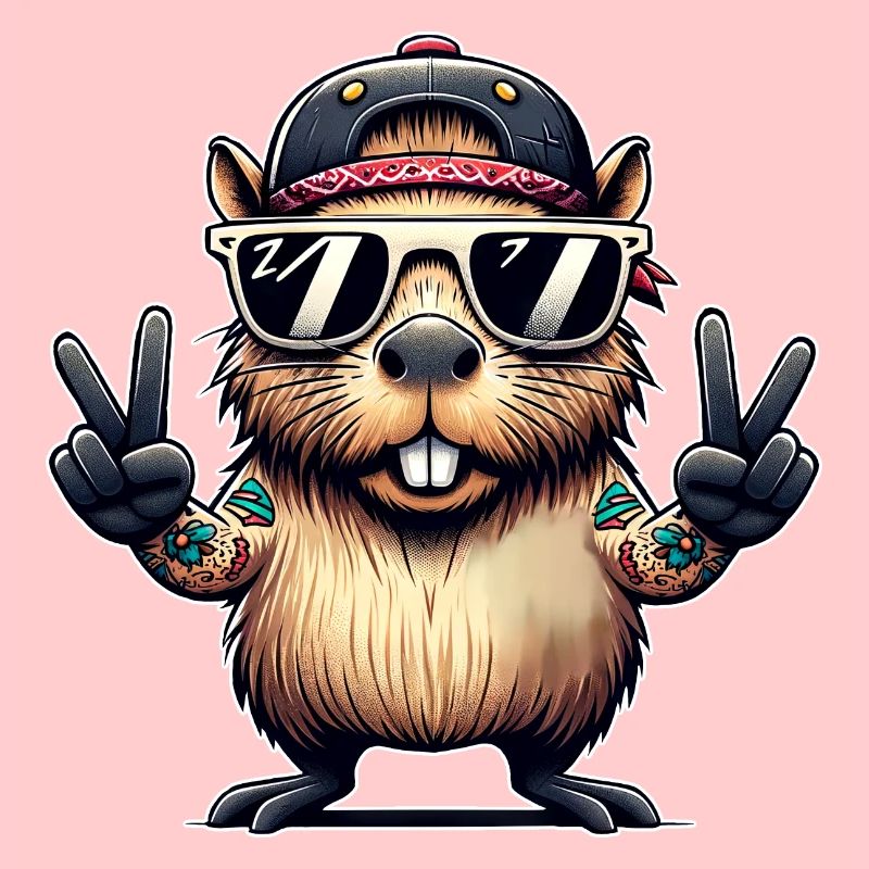 Capybara Peacezeichen