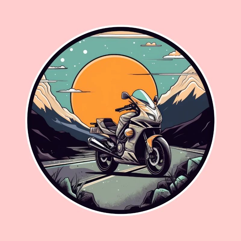 Motorrad Tour Landschaft Motorradfahrer Biker