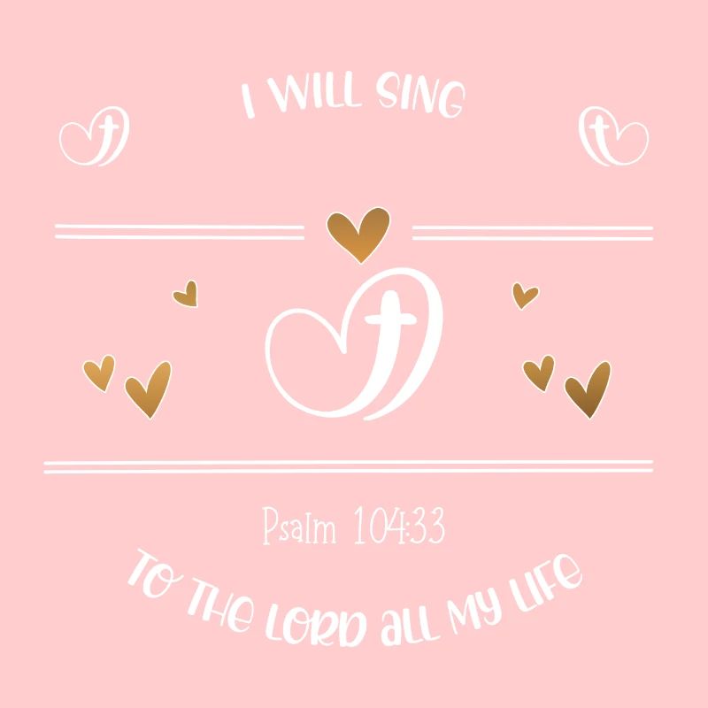 Christliches Design Ich werde dem Herrn singen