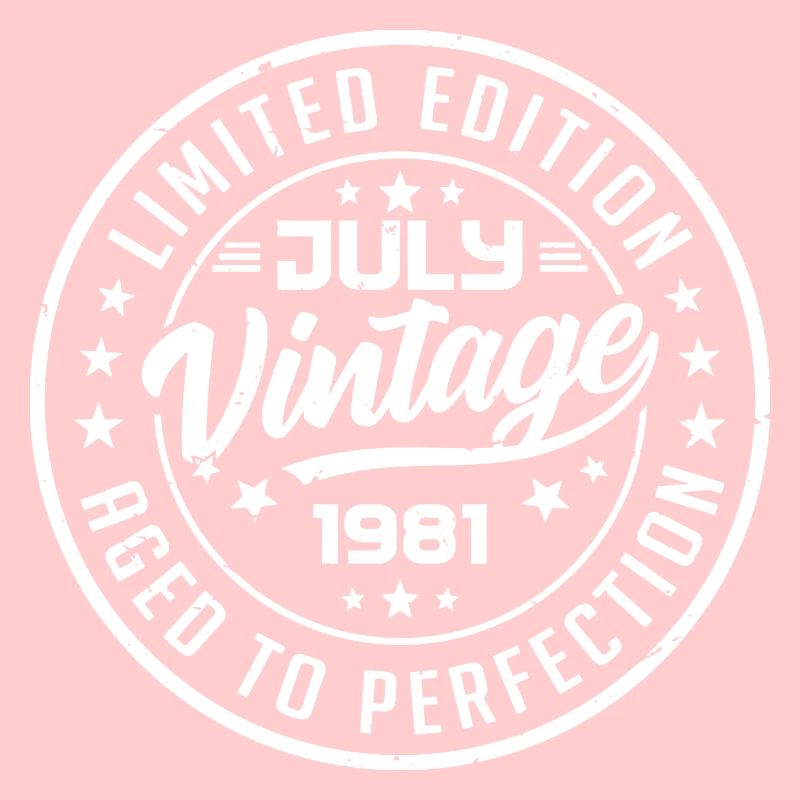 Hergestellt im Juli 1981 Vintage Jubiläum 1981