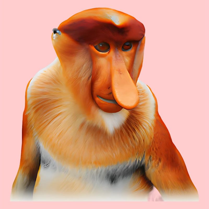 Le singe proboscis exotique