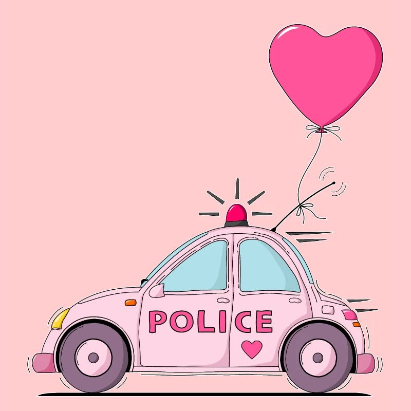 Police Herz Rosa