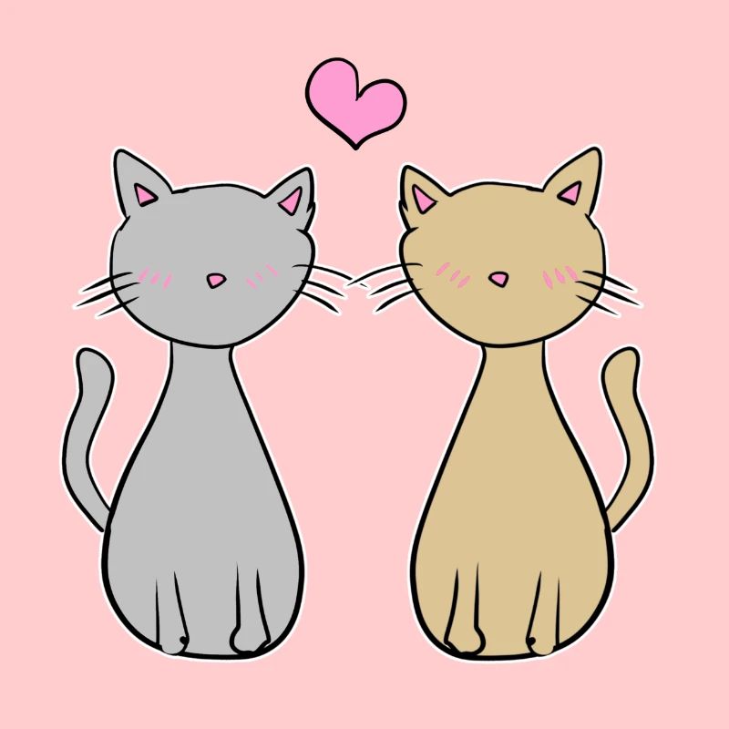 cat lovers dear couple