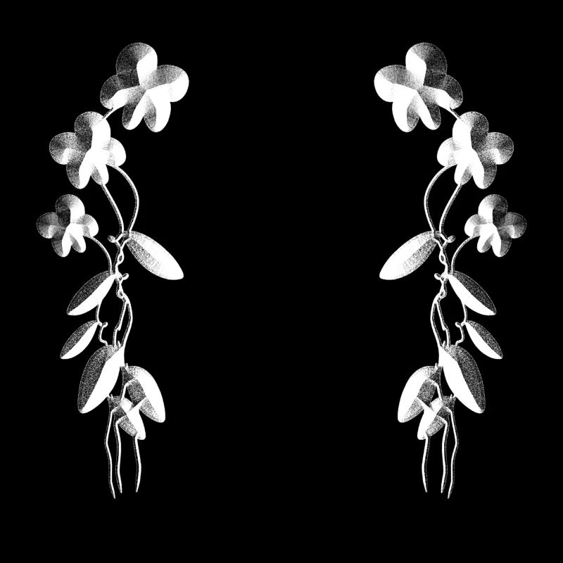 fleurs grises fleurs motif argent parallèle