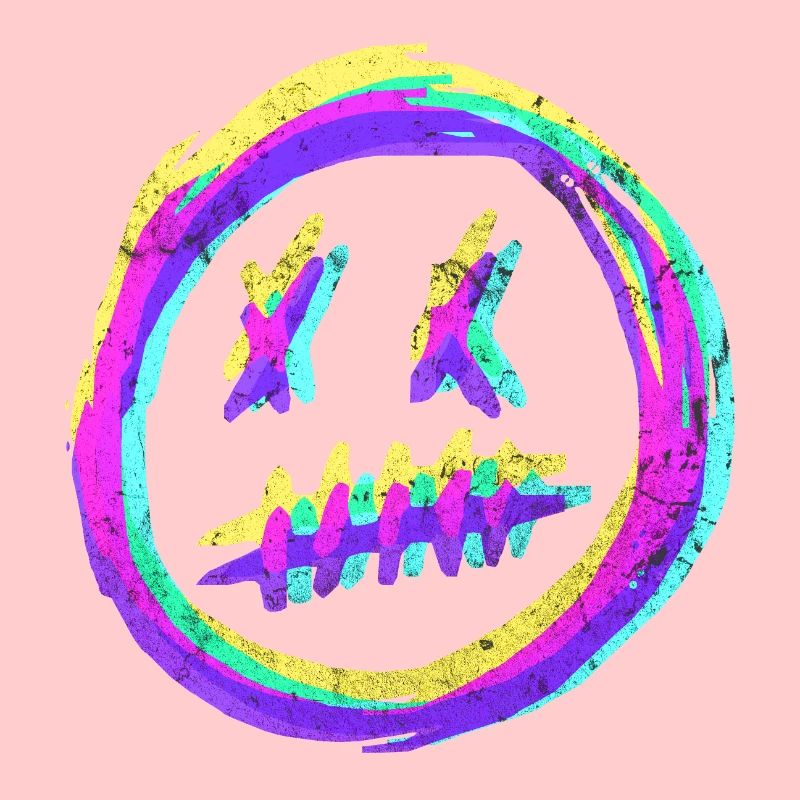 Crazy smiley face - Pépin RVB