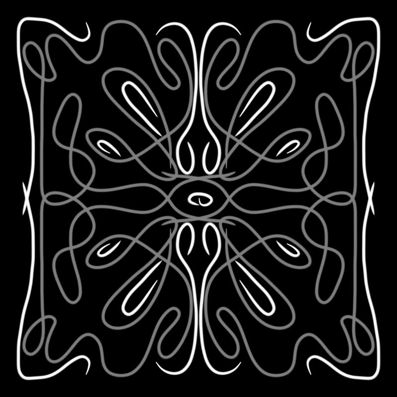 Symmetrical grey and white pattern