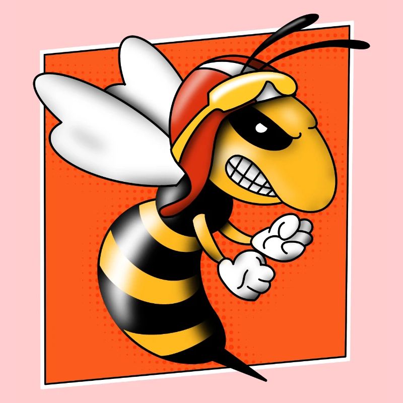 Hornet halftone Biene Wespe Pop Art Comic Style