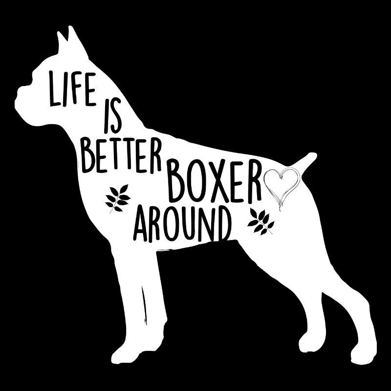 Boxer chien graphique pour les amoureux de chiens de combat blanc