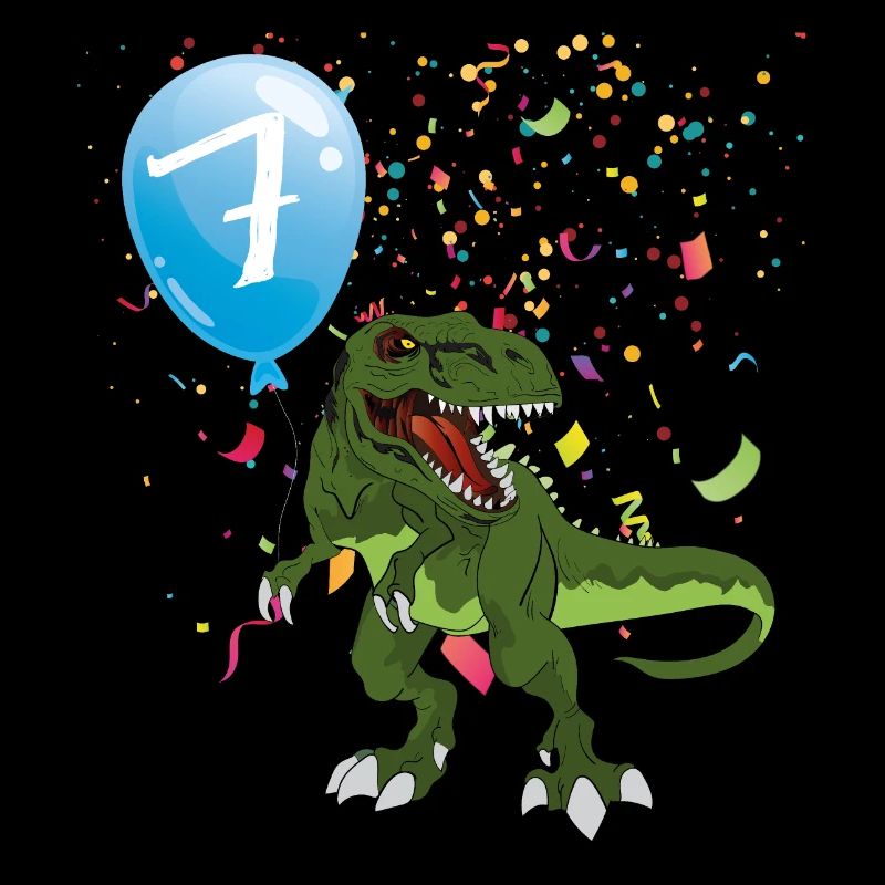Ich bin 7 7. Kindergeburtstag Dino Dinosaurier