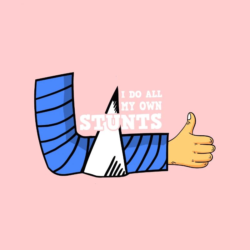 Gipsarm Knochenbruch Stuntman Gips