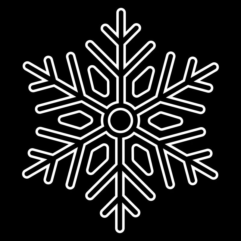 Winter: Icon Schneeflocke oder Schneekristall