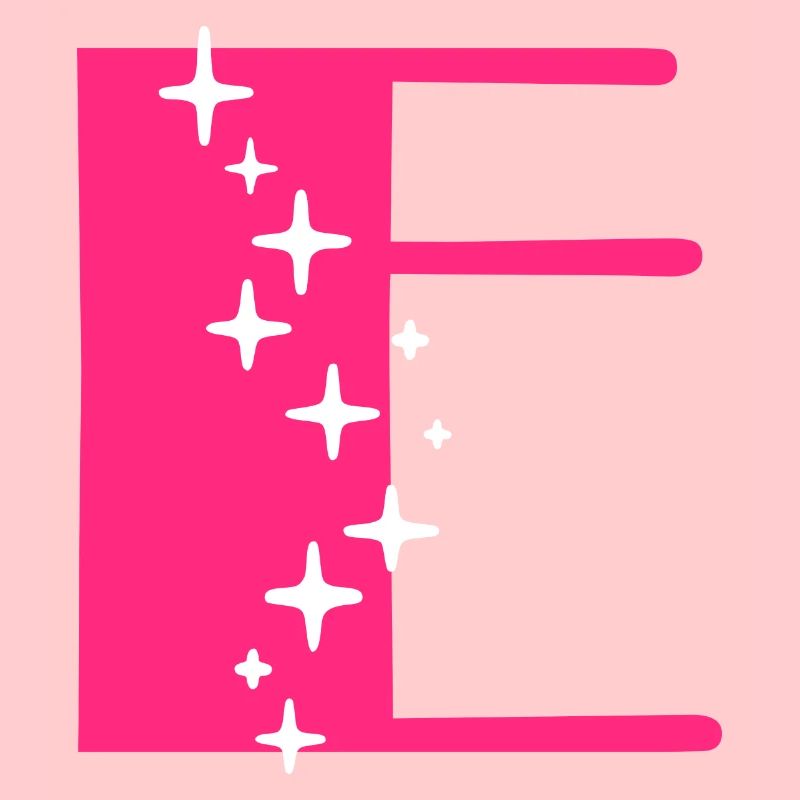 Buchstabe E Glitzer