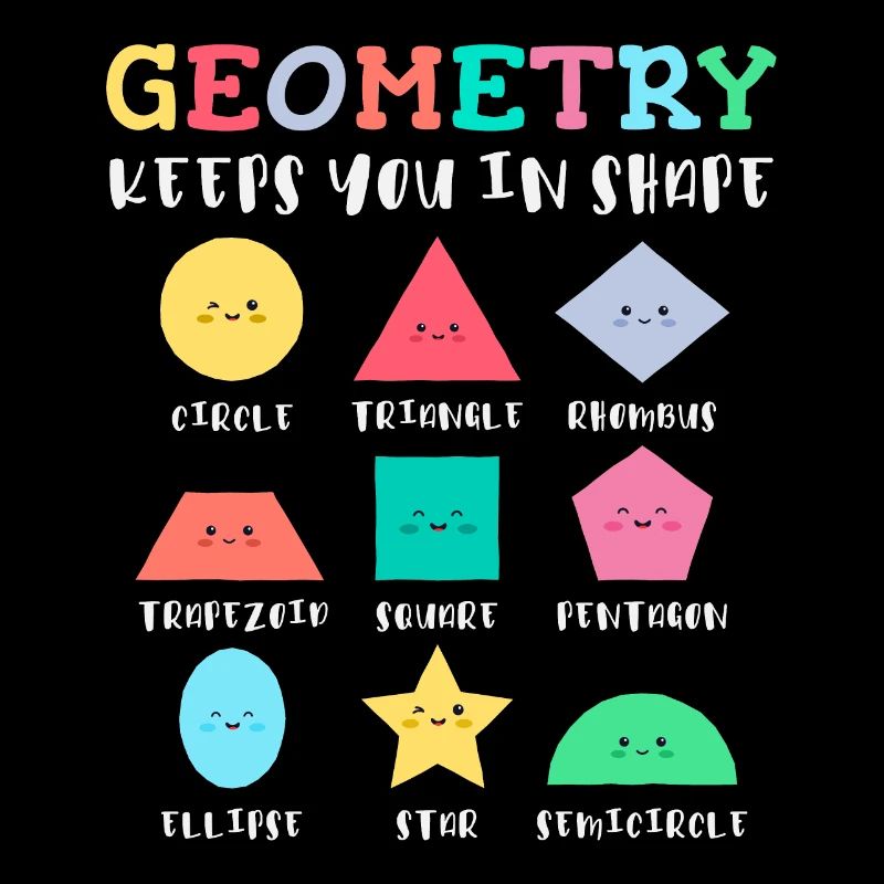 Geometrische Formen mit positiven Sprüchen